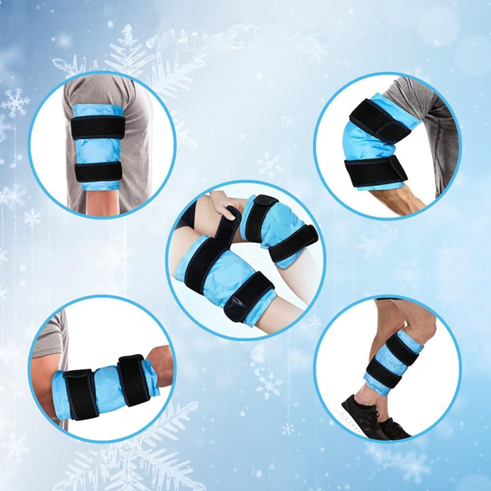 Reusable Hot & Cold Large Gel Ice Pack for Knee Pain Relief, Gel Ice Wrap for Leg Injuries, Swelling, Cold Compress Therapy for Arthritis image number 5