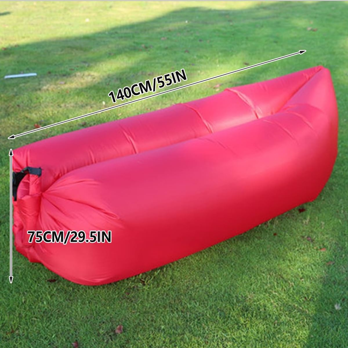 AIMALL Outdoor Inflatable Air Sofa Bed, 55X29.5 Inches Single Person Lazy Sofa for Camping, Beach, and Pool Lounger with Anti-Leak Double Air Chambers and Durable Oxford Fabric image number 1