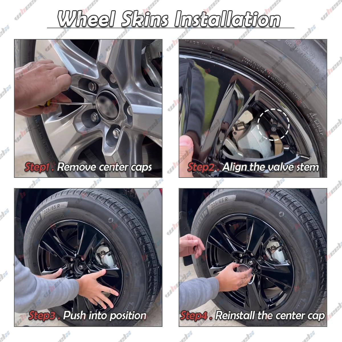 18" Inch Hubcap Wheel Skin Covers Compatible with 2019-2022 Chevy Blazer L & LT, Durable ABS Plastic Rim Covers (Set of 4), Fit for Standard Wheels - Snap on Tire Cover Replacement image number 1