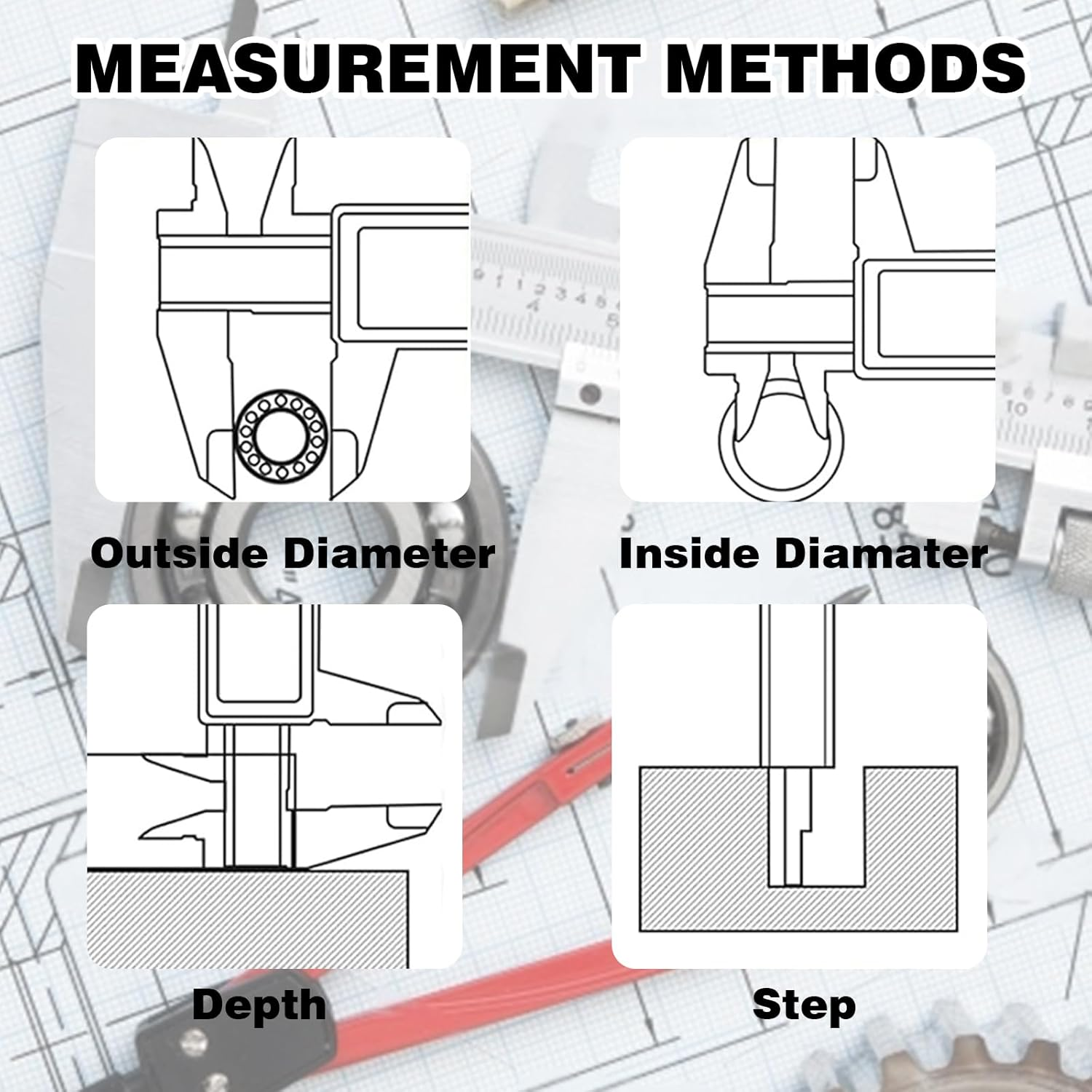 Wentworth 6" (150Mm) Stainless Steel, High Precision Micrometer, Dual Scale 1/128" & 0.05Mm, Carbon Caliper Measuring Tool