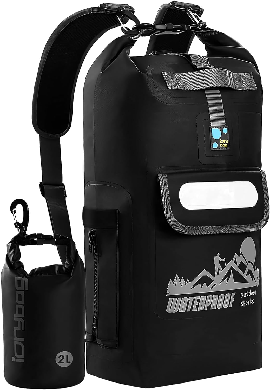 IDRYBAG Dry Bag Backpack Waterproof 20L, Waterproof Backpack Floating Dry Bag，Roll Top Keeps Gear Dry for Kayaking