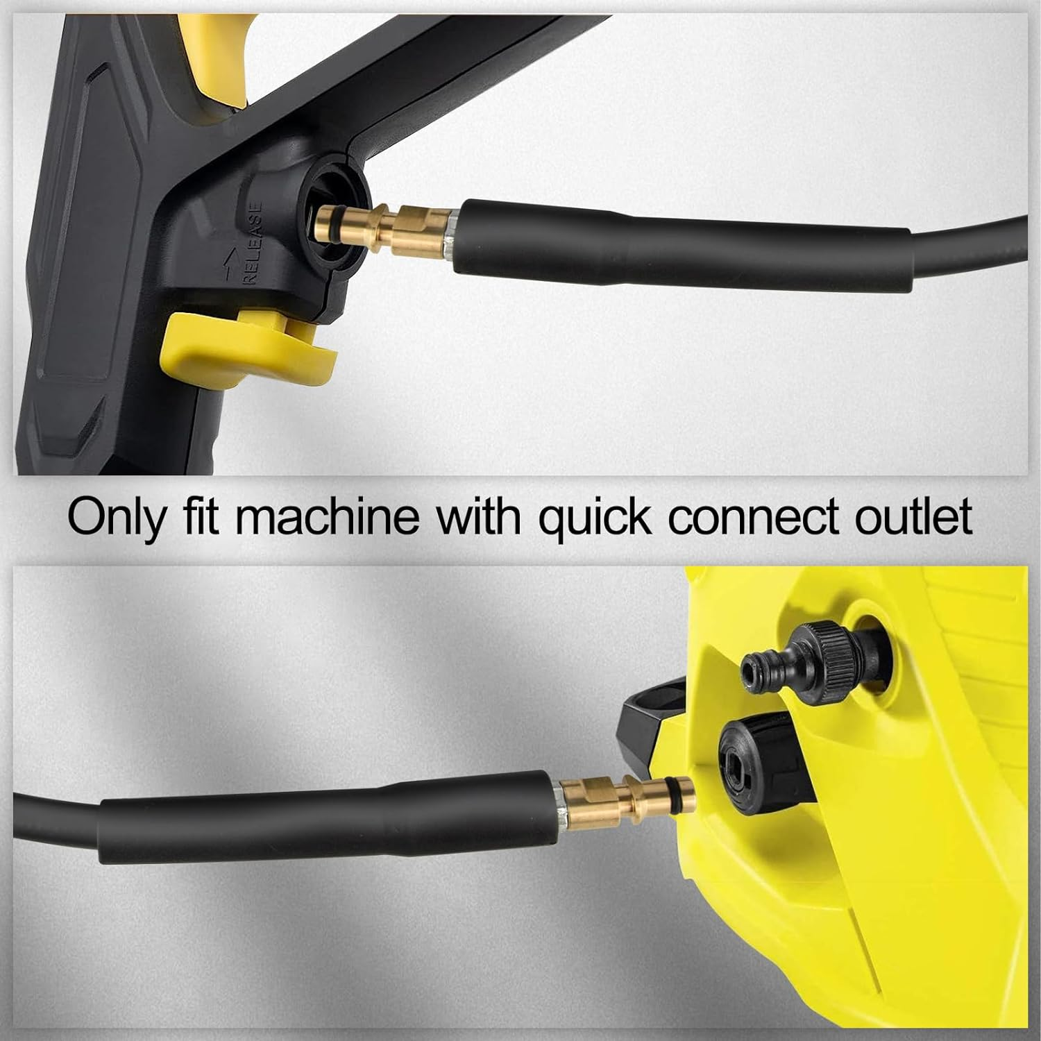 Pressure Washer Hose for Karcher, 10 M Pipe Cleaning Set Suitable for K2, K3, K4, K5, K6, K7 Including 180 Bar Pressure Washer Replacement Hose with Click Quick Connect Plug System (10 M) image number 3