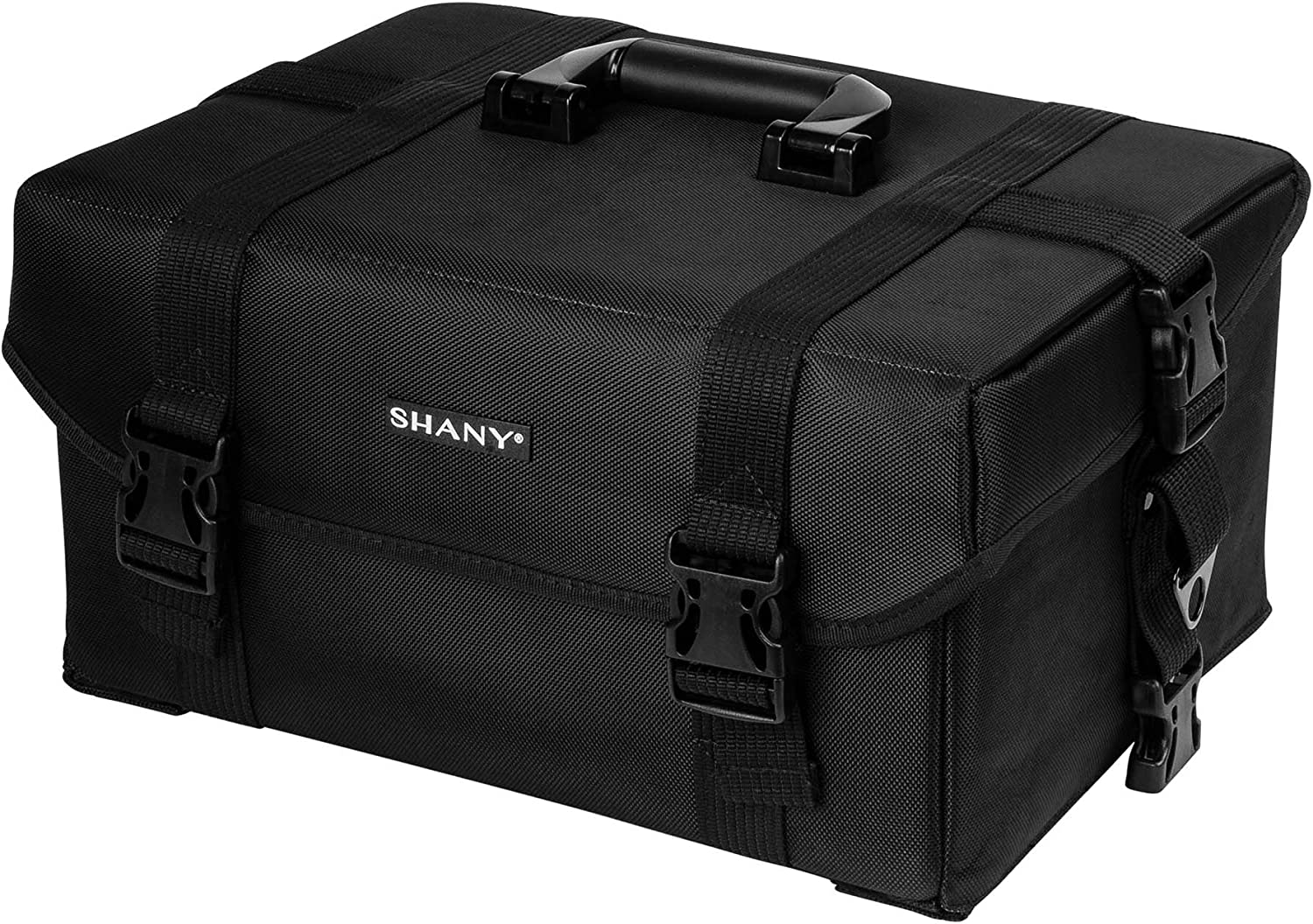SHANY Cosmetics 2 Compartment Soft Black Rolling Trolley Makeup Case with Free 3 Piece Organizer Mesh Bags, 28 Inch