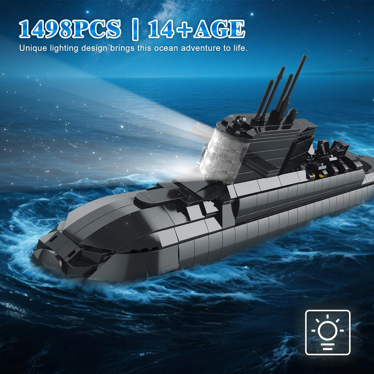 Brihappen Nuclear Submarine Model Building Kit image number 1