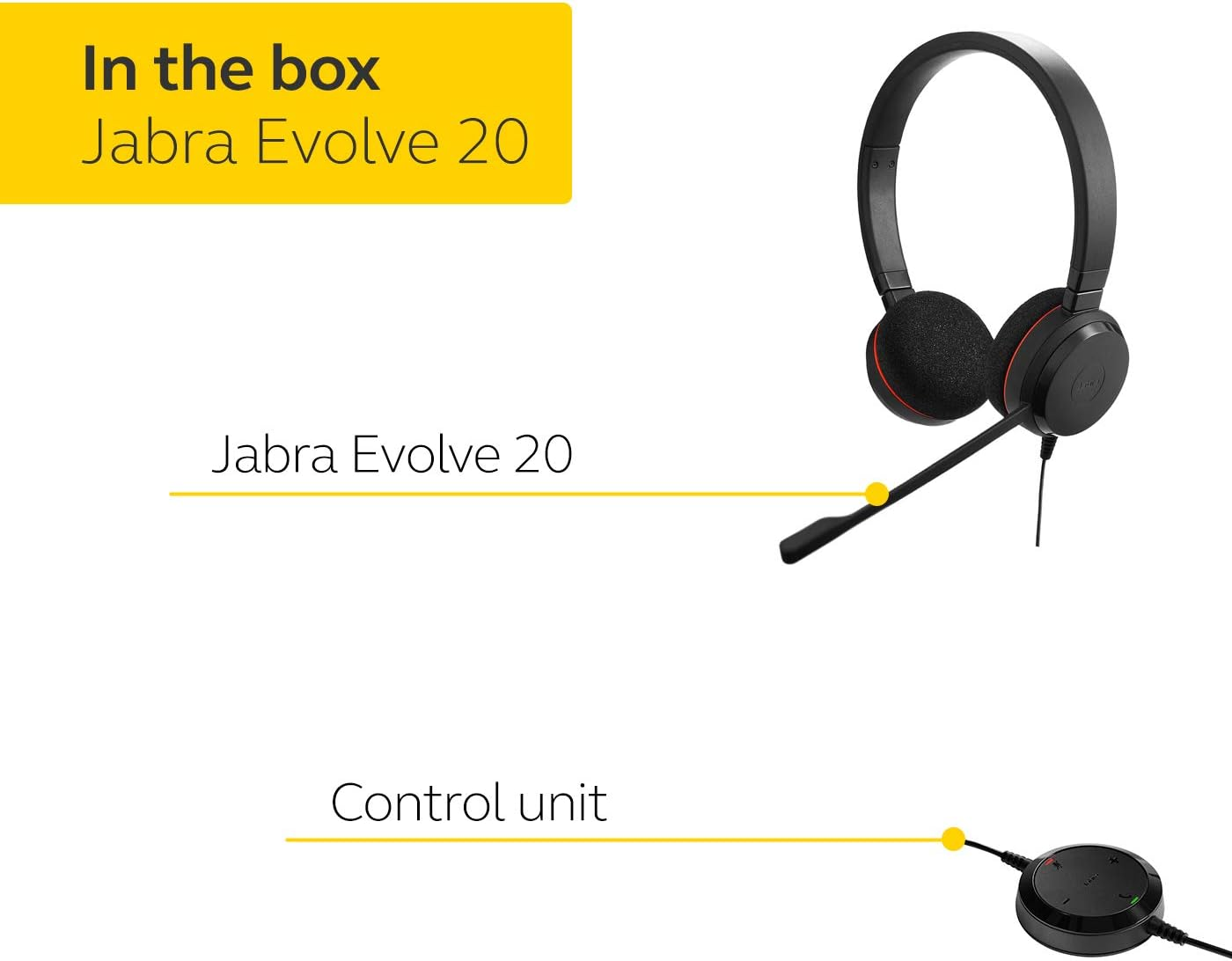 Jabra Evolve 20 Microsoft Lync Stereo Headset image number 2