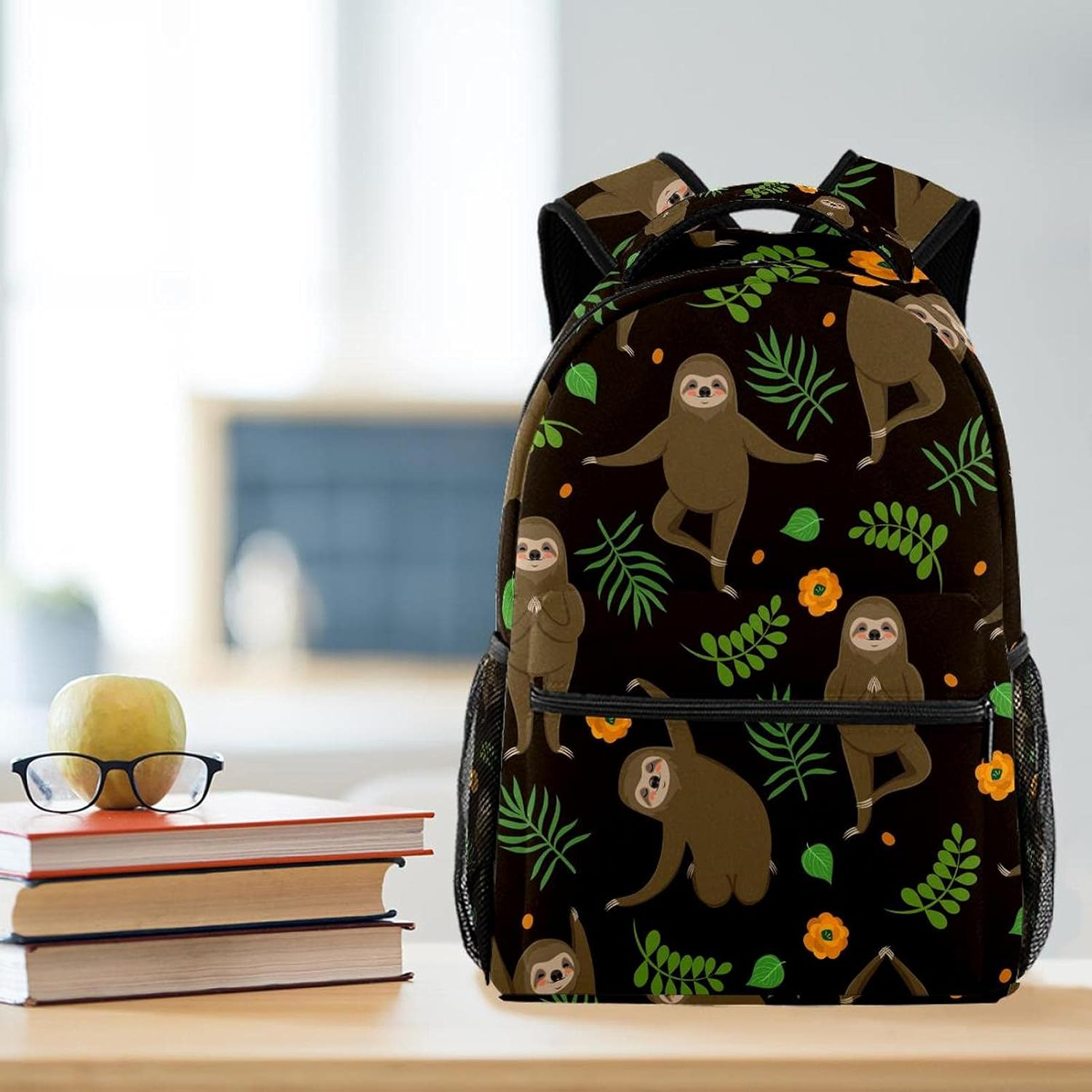 Sloth Yoga Backpack Students Shoulder Bags Travel Bag College School Tote Backpacks image number 4