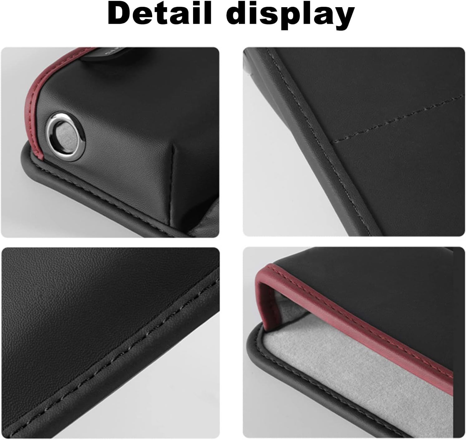 Eacam Car Seat Gap Filler - Universal Gap Filler & Storage between Seats - Universal Fit, Vegan Leather - Holds Phone, Keys, Glasses - Beige image number 3