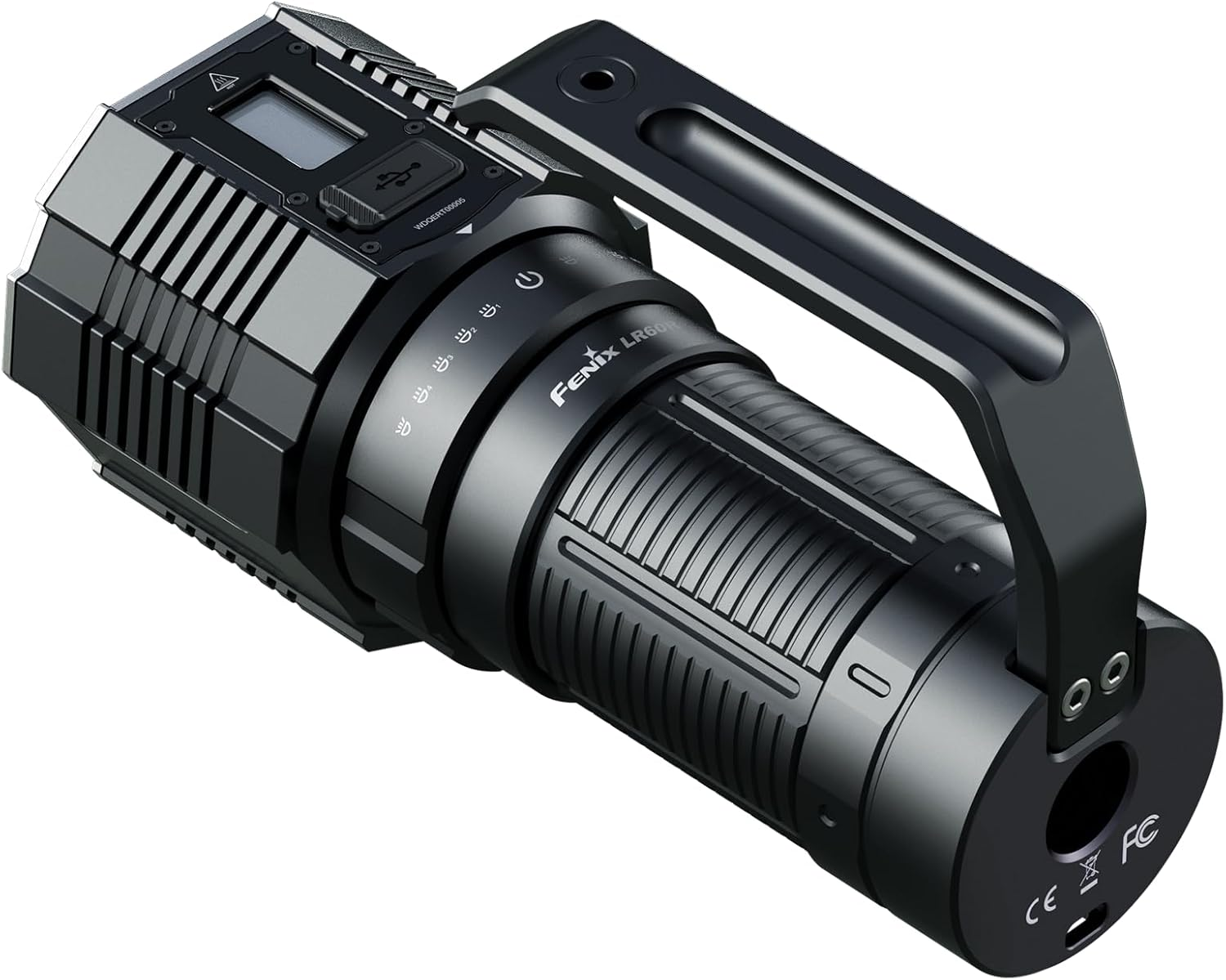 Fenix LR60R Search Flashlight - Rechargeable Search Light Type-C Port - 21000 Lumens Output, 1085 Meters Rescue Torch - IP68 Waterproof Flash Light for Camping, Traveling, Visiting - Black image number 2