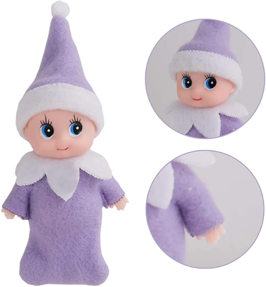 JHBEMAXS 7 PCS Mini Baby Elf Twins Kindness Elves Craft Set Tiny Dolls for Girls Boys Kids Adults (Pack of 7 Pieces) image number 4