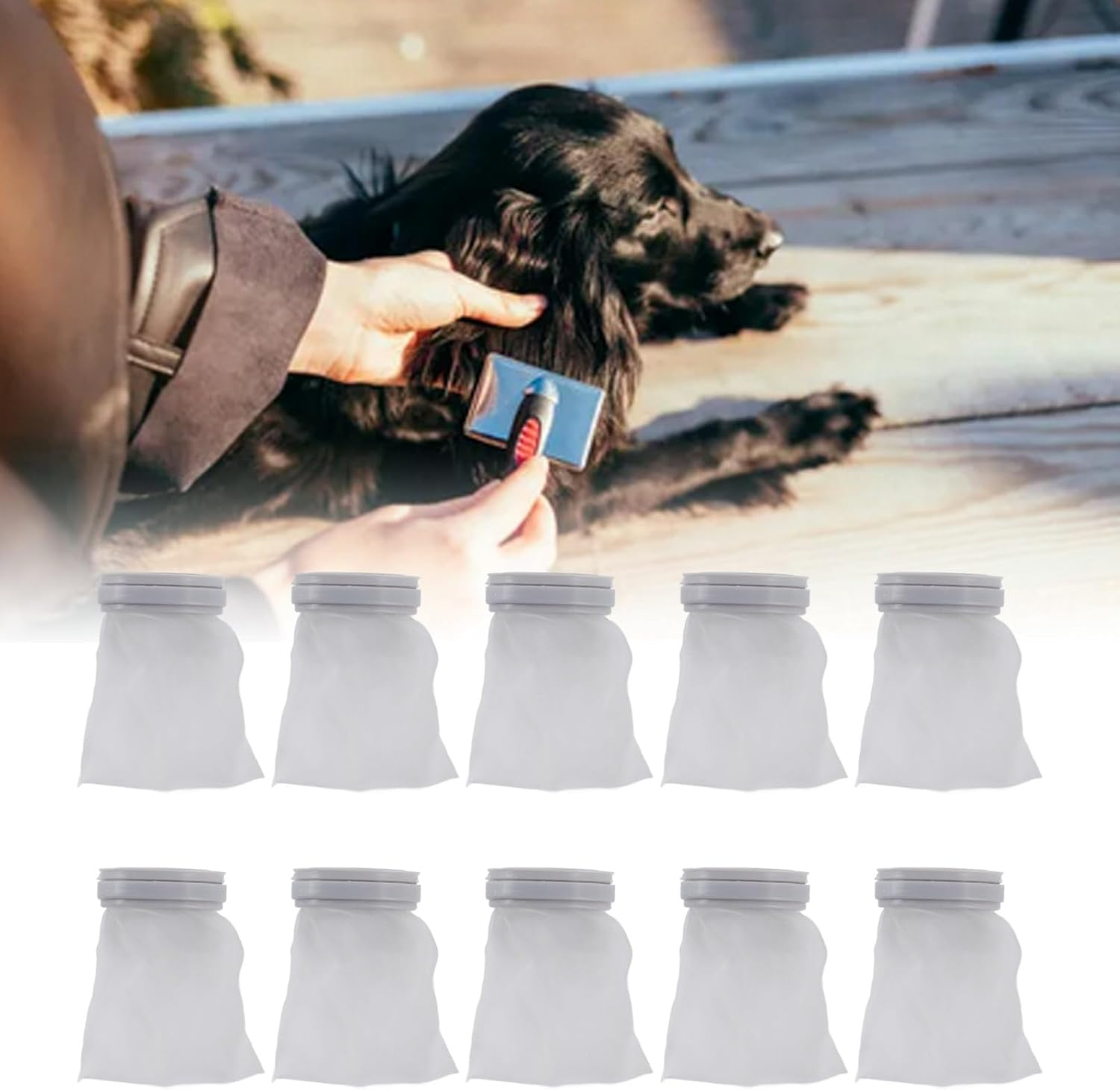 Capture Filter Refill, 10Pcs Disposable Electronic Head Lice Comb Filters Easy to Use Head Lice and Nit Capture Filters with Translucent Mesh, Semi Transparent Mesh image number 2