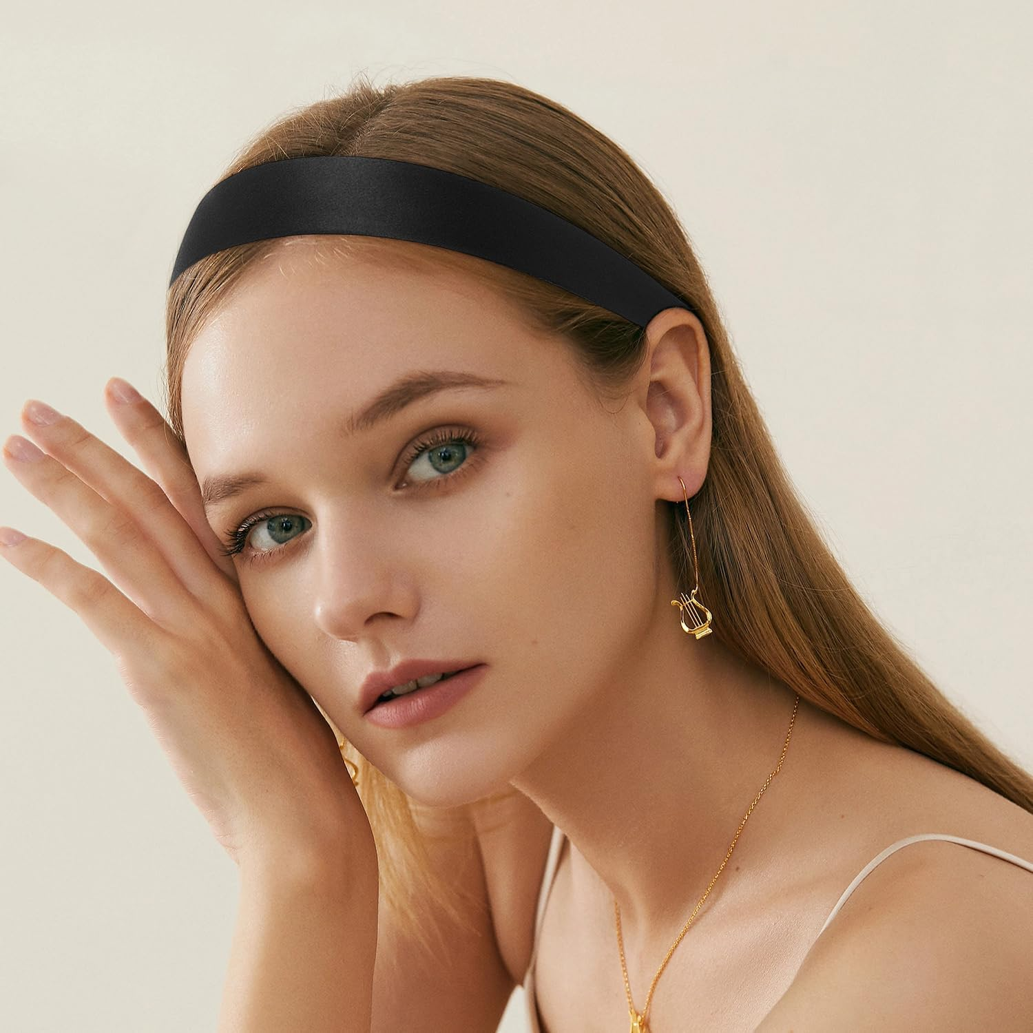 4 Pieces Black Headband, Solid Bang Decoration, Women'S Fashion Hair Accessories, Classic image number 1