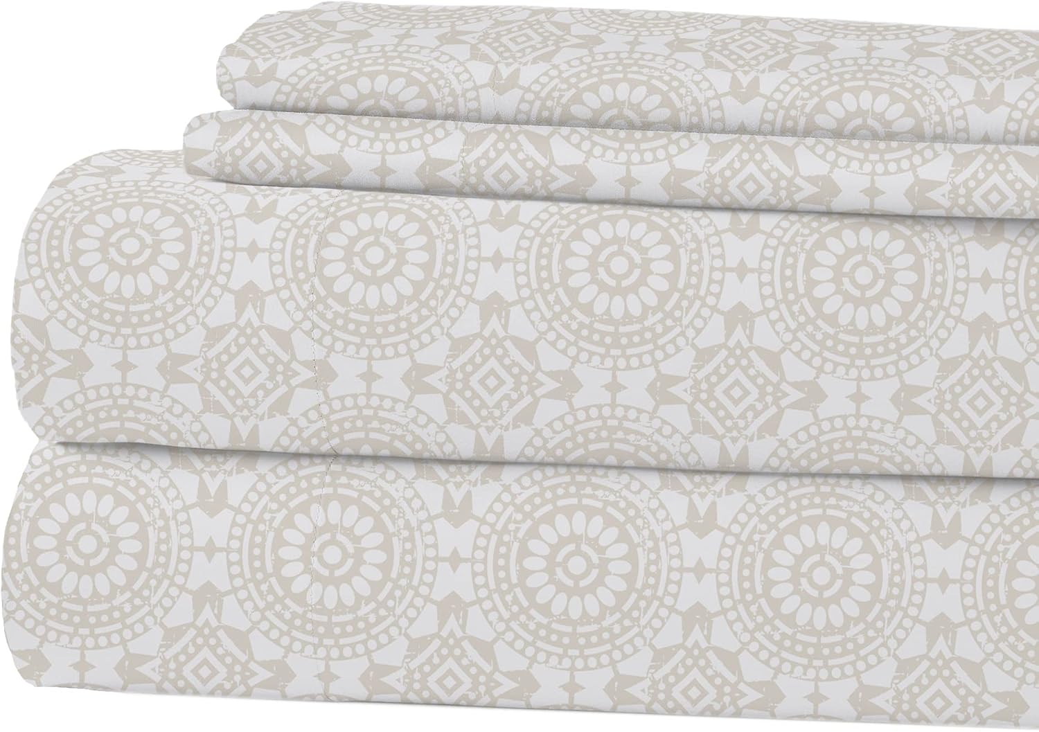 Modern Threads Printed 4-Piece Sheet Set Abella Queen image number 1