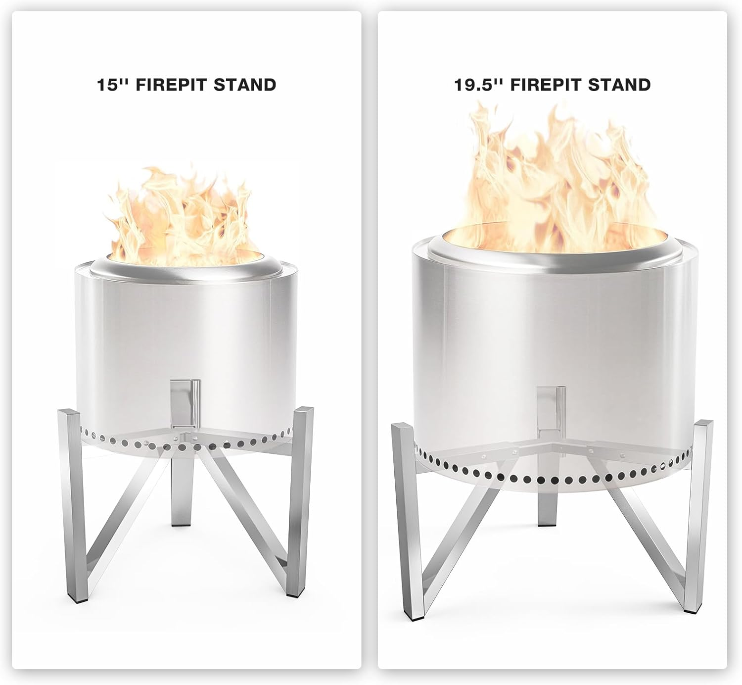 Onlyfire Firepit Stand, Stainless Steel Stand Fits for 15 Inch Solo Stove Ranger and 19.5 Inch Solo Stove Bonfire Firepit, Camping Fire Pit Accessory for Outdoor Fire Pits image number 5