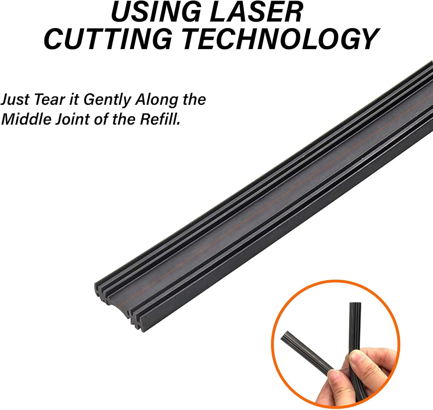 MAEZOE 2-Pack 28" Wiper Blade Refill, Silicone Windshield Wiper Refill for Replacement Windshield Wipers, (Strip Height: 11Mm, Width: 6Mm) Fit for Frameless Wiper Insert