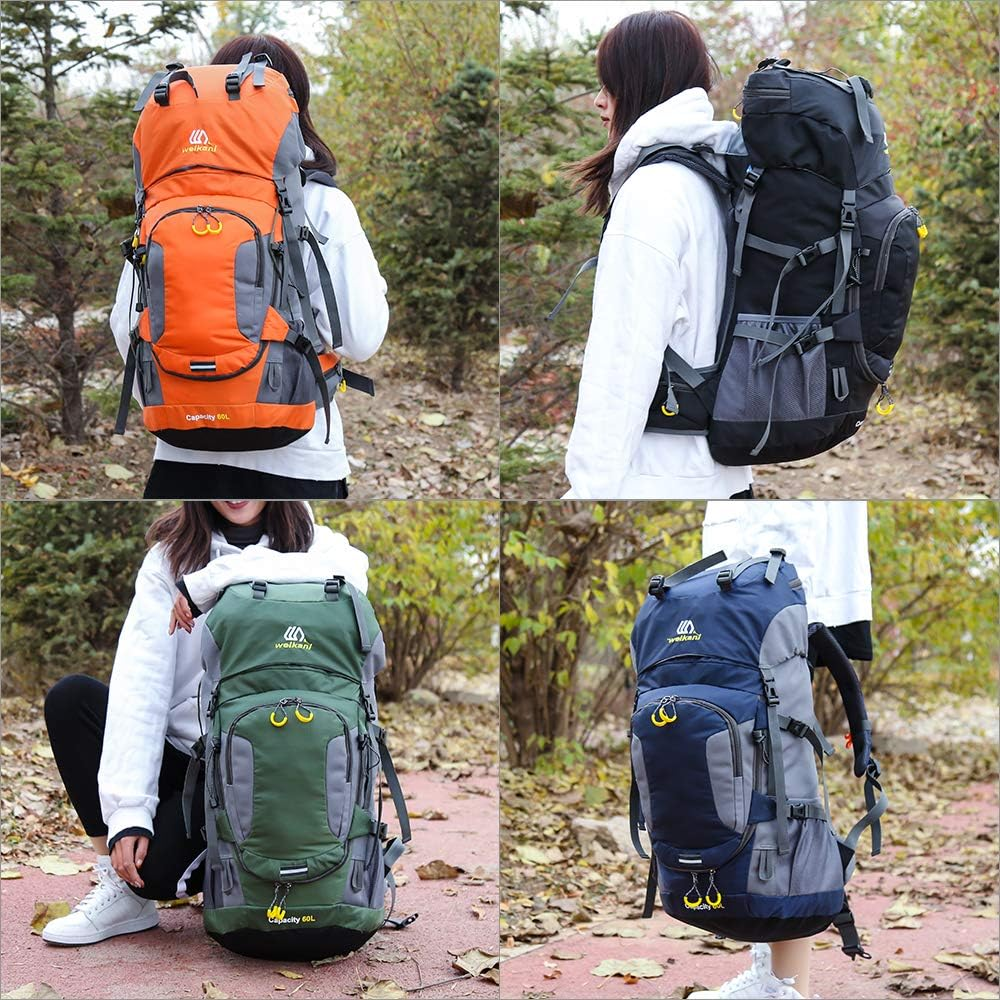 Mingzhe 60L Waterproof Hiking Backpack Camping Mountain Climbing Cycling Backpack Outdoor Sport Bag with Rain Cover image number 2