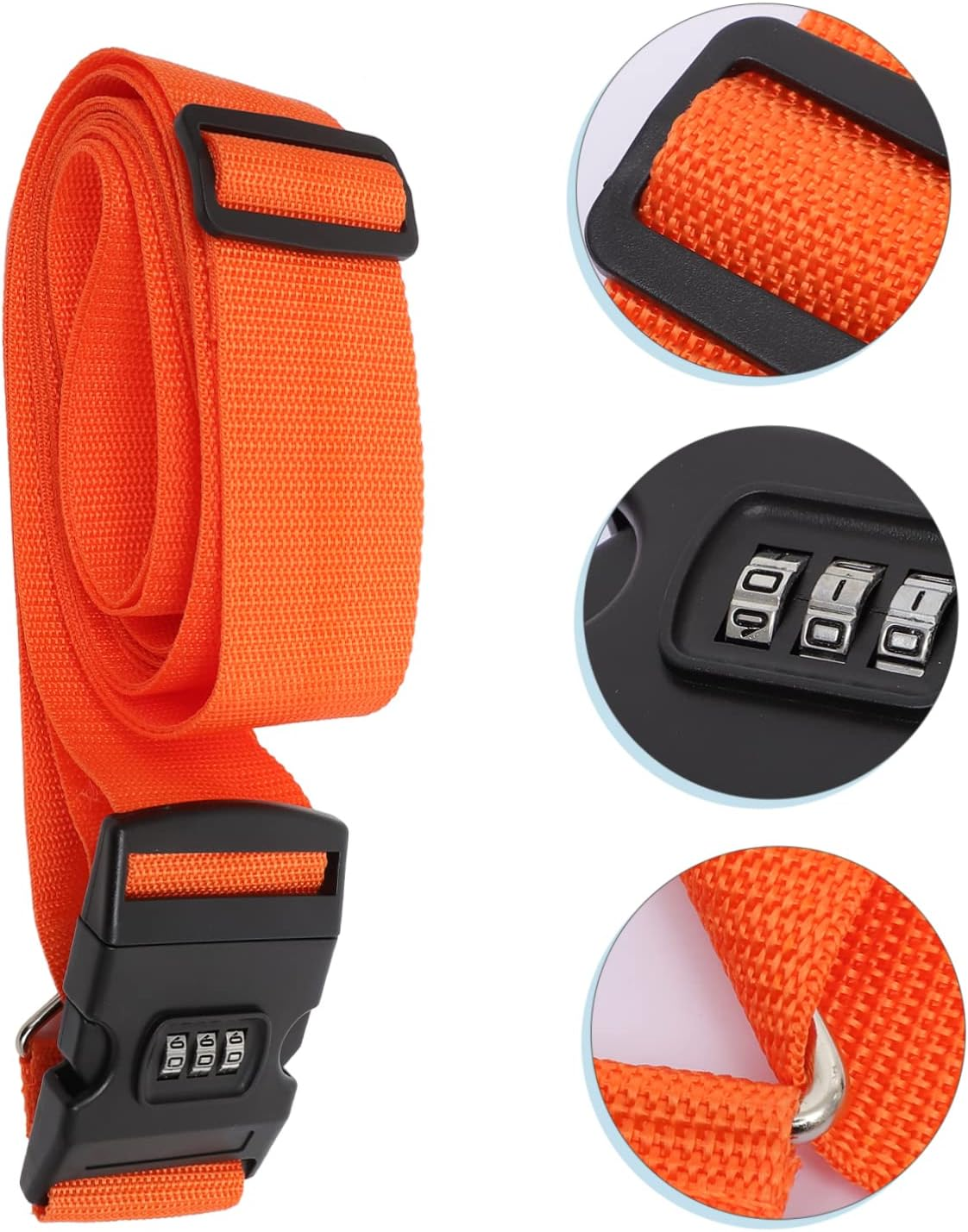 WESIEVYA Luggage Connector Strap Suitcase Strap TSA Approved Heavy Duty Luggage Fixing Non-Slip Travel Accessories for Suitcases and Checked Baggage image number 4