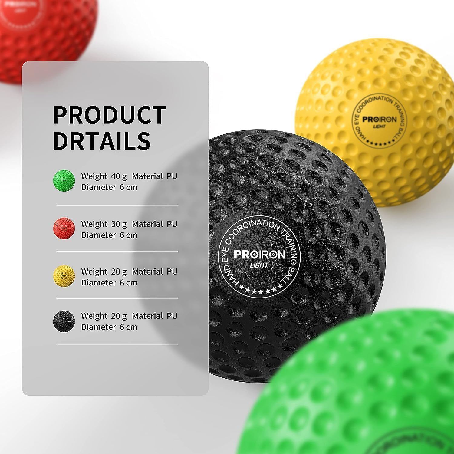 PROIRON Boxing Reflex Ball with Safety Glasses, 4 Reflex Ball, 2 Headband for Adult/Kids, Boxing Head Ball for Punch Speed, Hand Eye Coordination Training Equipment Boxing MMA, Gifts for Teenage Boys - Three Ball Set image number 2