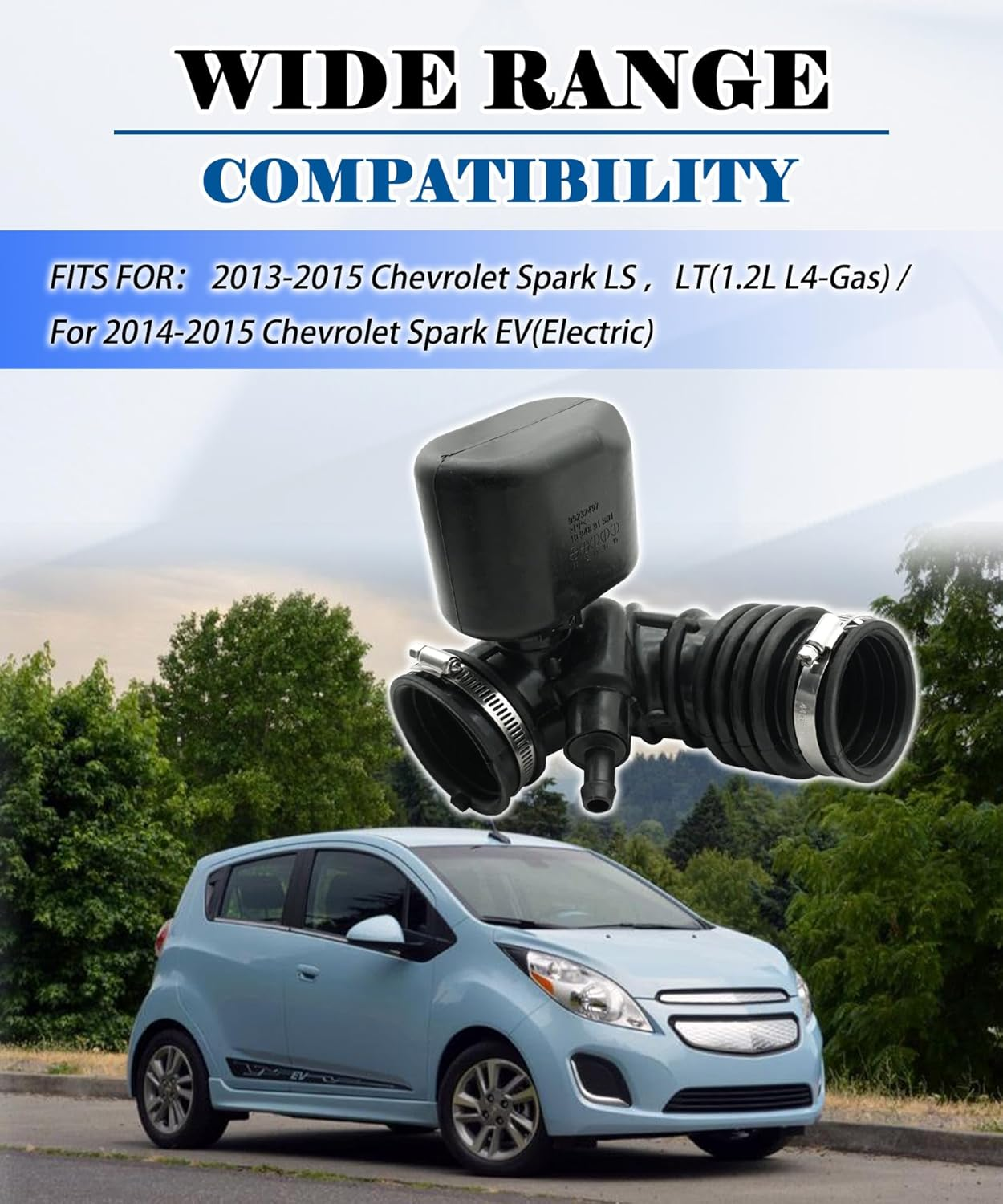 95232495 Air Cleaner Outlet Duct Hose Fit for Chevrolet Spark 2013-2015 Chevrolet Spark EV 2014-2015 (Electric),Replace 96910374/95232495/95232497-1 Year Warranty image number 4