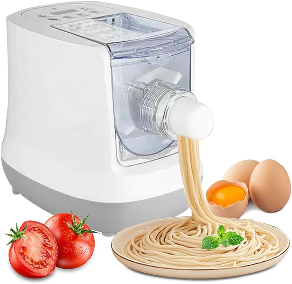 Xoxomeg Electric Pasta Maker, 260W Household Electric Automatic Noodle Maker with 12 Noodle Moulds, 2 in 1 Kneading and Making Noodles Machine image number 6