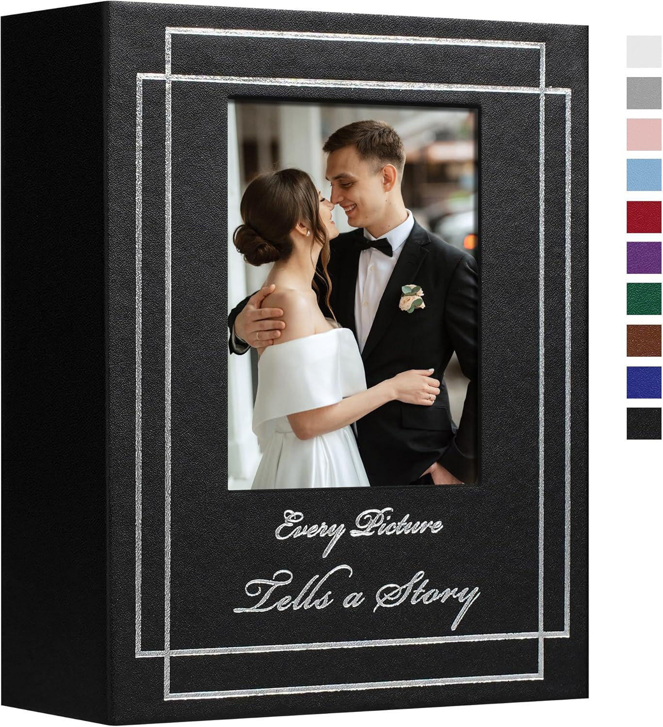 Photo Album 4X6 100 Photos Leather Cover Wedding Photo Albums Extra Large Capacity Picture Book with Beautiful Prints Presents for Wedding Baby Vacation Red