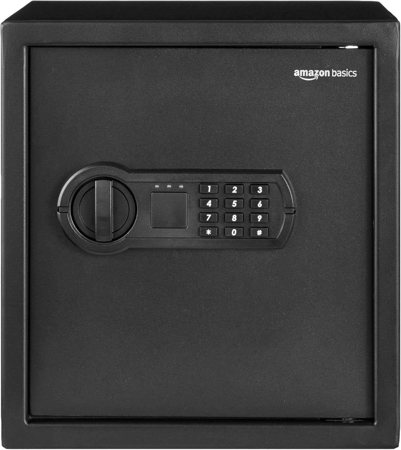 Amazon Basics Steel Home Security Electronic Safe with Programmable Keypad Lock, Secure Documents, Jewelry, Valuables, 34L, Black, 33W X 33D X 36H Centimeters image number 1