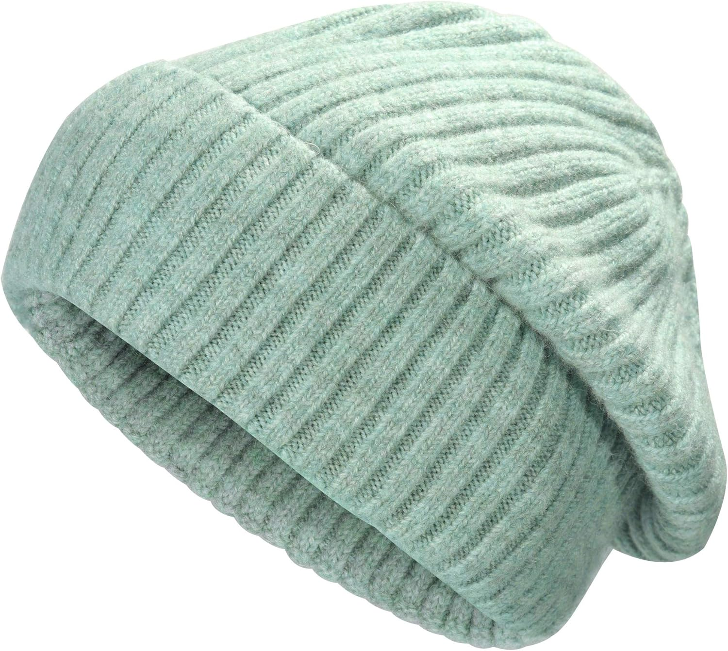 ZLYC Unisex Winter Stretch Beanie Hat Warm Ribbed Knit Skull Cap image number 1