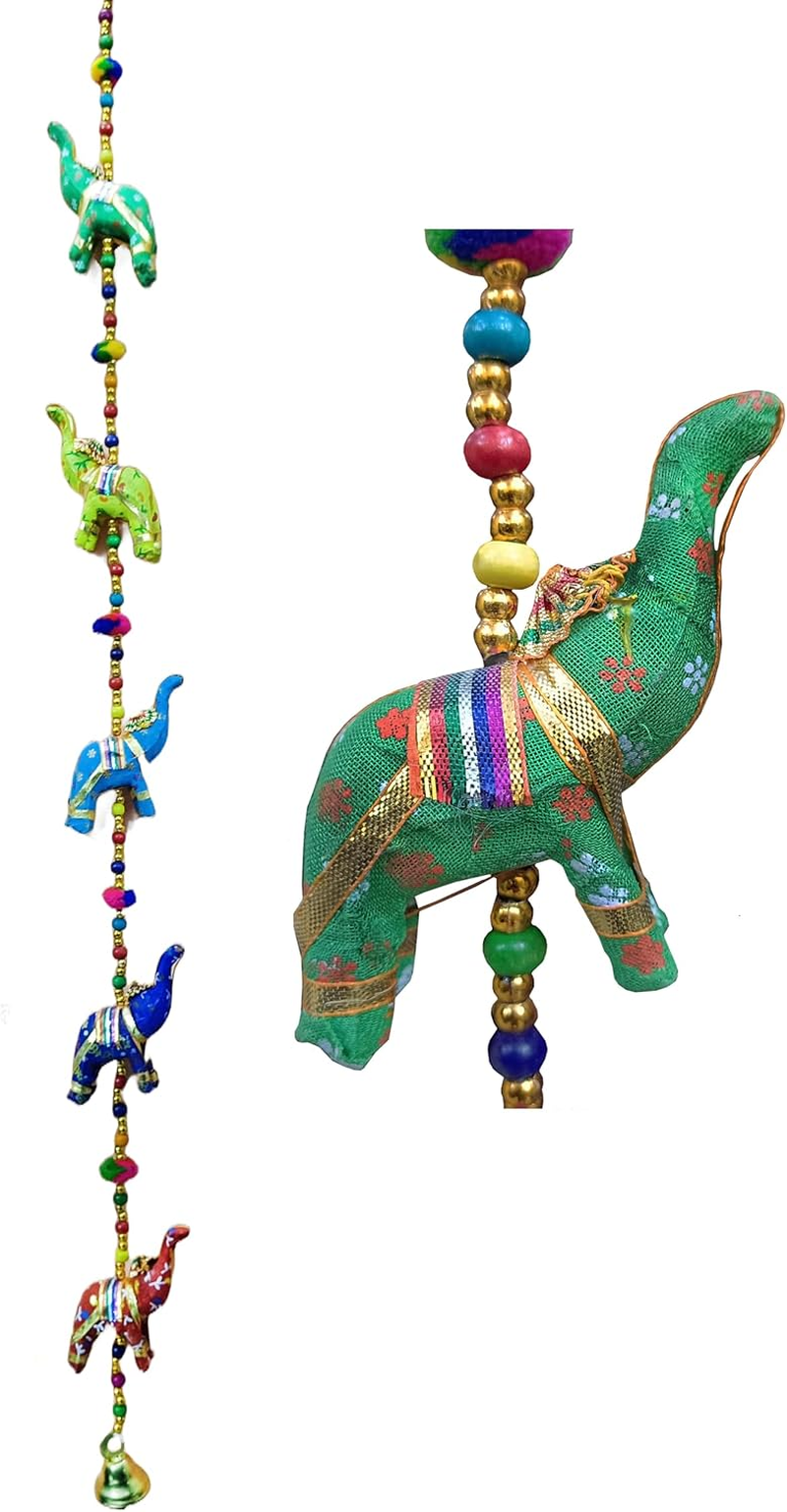 Indian Traditional Five Elephant Hanging Layer Door Hanging, Wall Hanging, Decorative Hanging image number 5