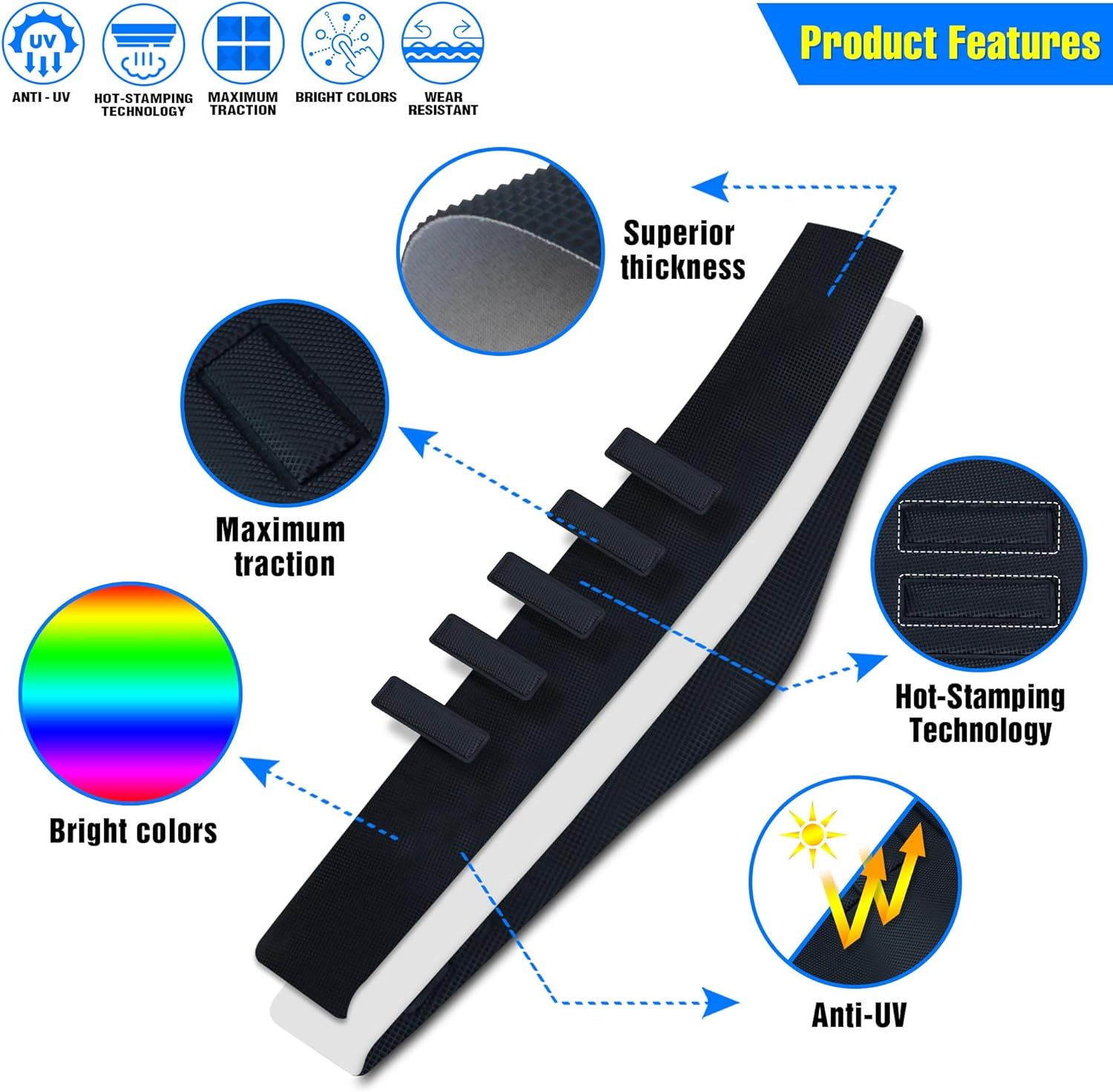 Universal Gripper Soft Seat Cover Diamond Texture for Motobike Dirt Motorcycle MX Cross Enduro Black - Black image number 6