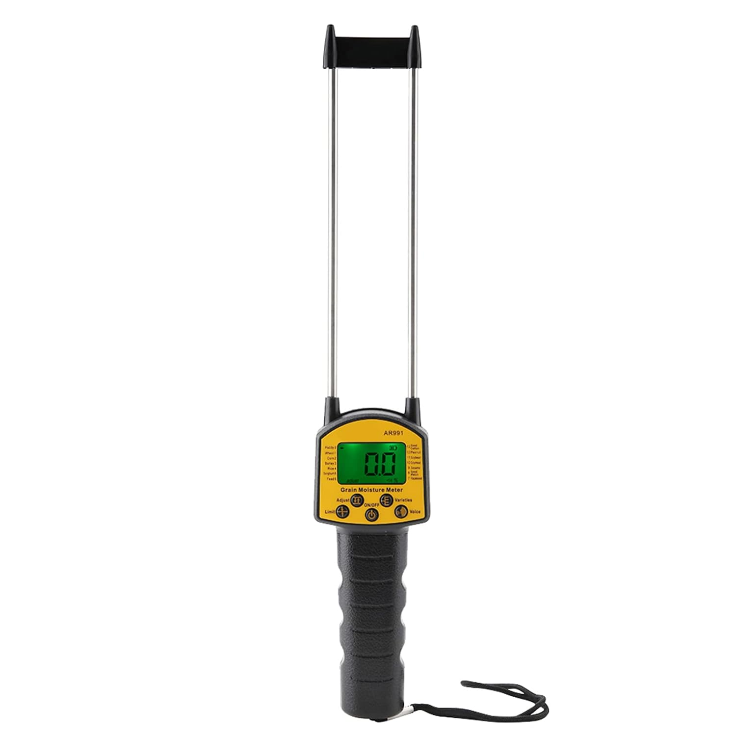 AR991 Digital Meter LCD Backlight Rod Probe Humidity Tester for Wheat Corn Rice Peanut Soybean and More