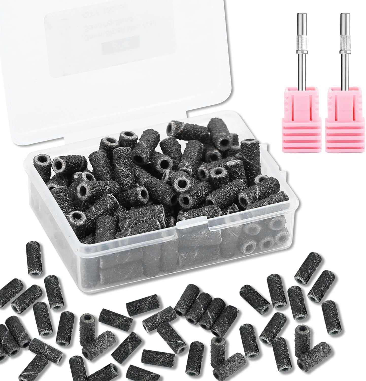 Mini Sanding Bands for Nail Drill &ndash; 100 Pcs 240 Grit Professional Small Sanding Bands with 2Pcs 3Mm Small Stainless Steel Mandrel Bit Set, 240 Grit, Perfect for Manicures and Pedicures