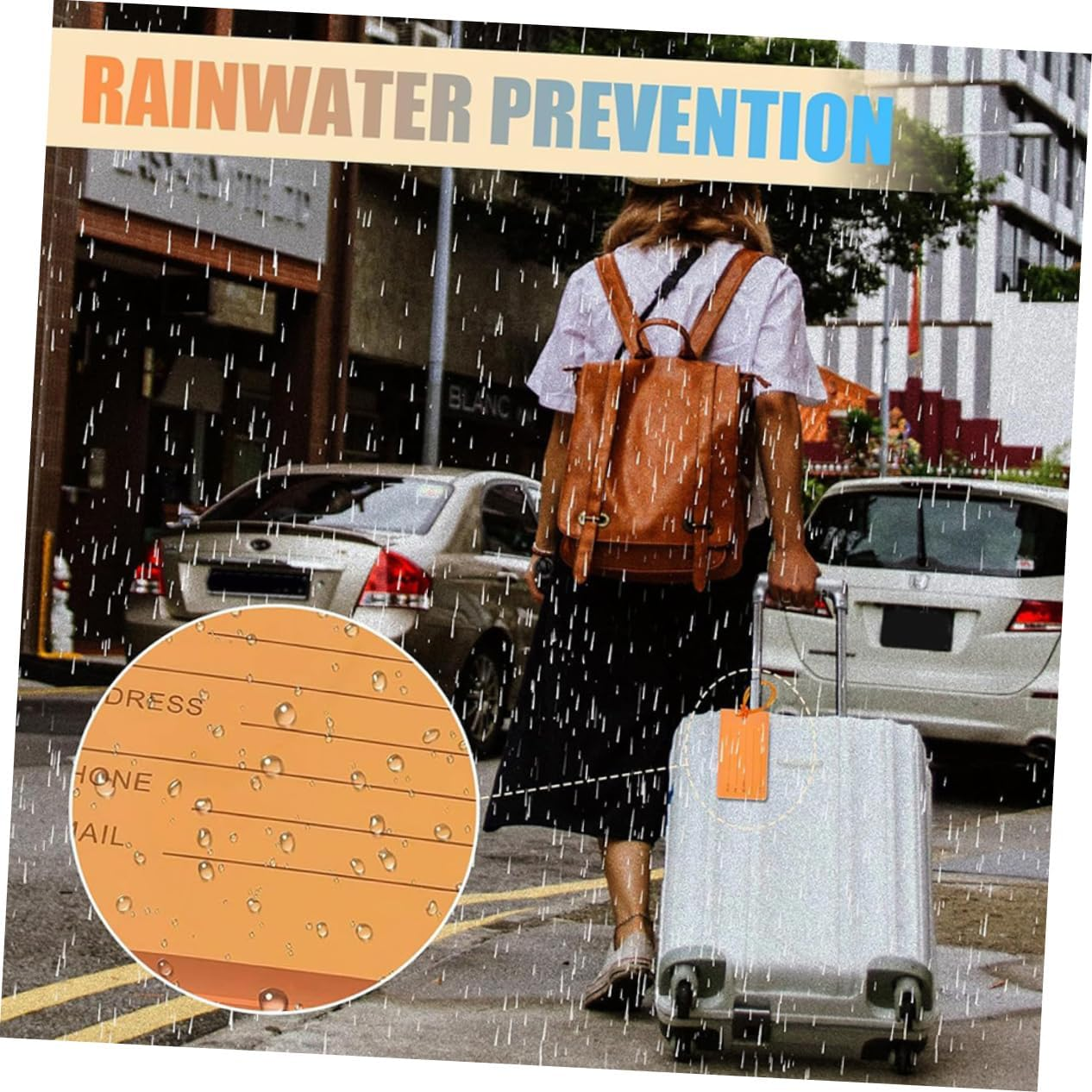 SAFIGLE 8Pcs Elegant Luggage Hanging Labels Travel Suitcase Tags Checked Boarding Tags