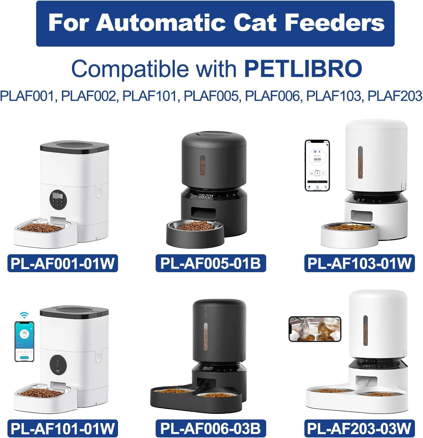 Pet Food Desiccant Bag, 12 Pack, Compatible with Petlibro Automatic Cat Feeder, Silica Gel, Deoxidizer, Activated Carbon, Keeps Pet Food Dry and Fresh image number 1