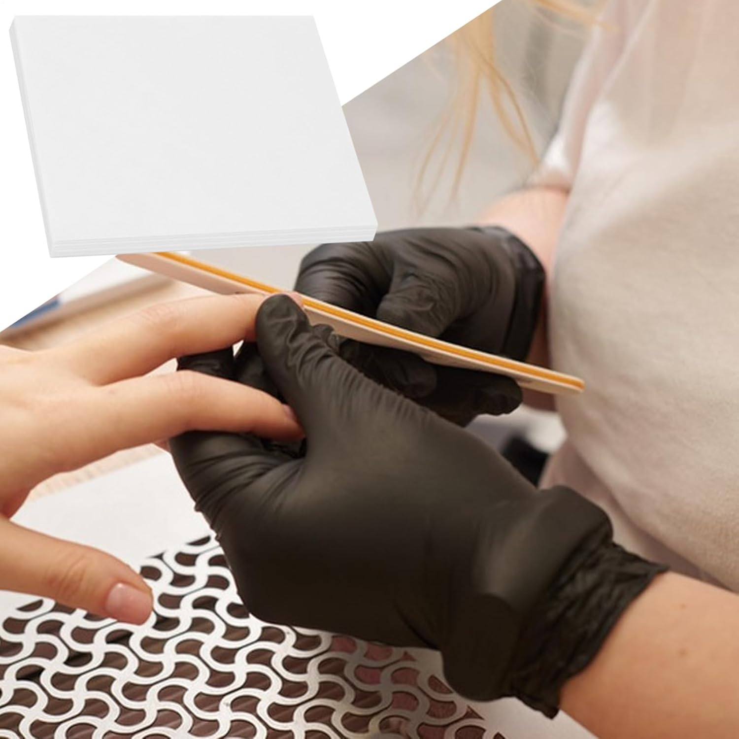 Dust Collector Filter | 100Piece Nail Vent Dust Collector | Professional Paper Collecter for Training Women Home Practice - White image number 5