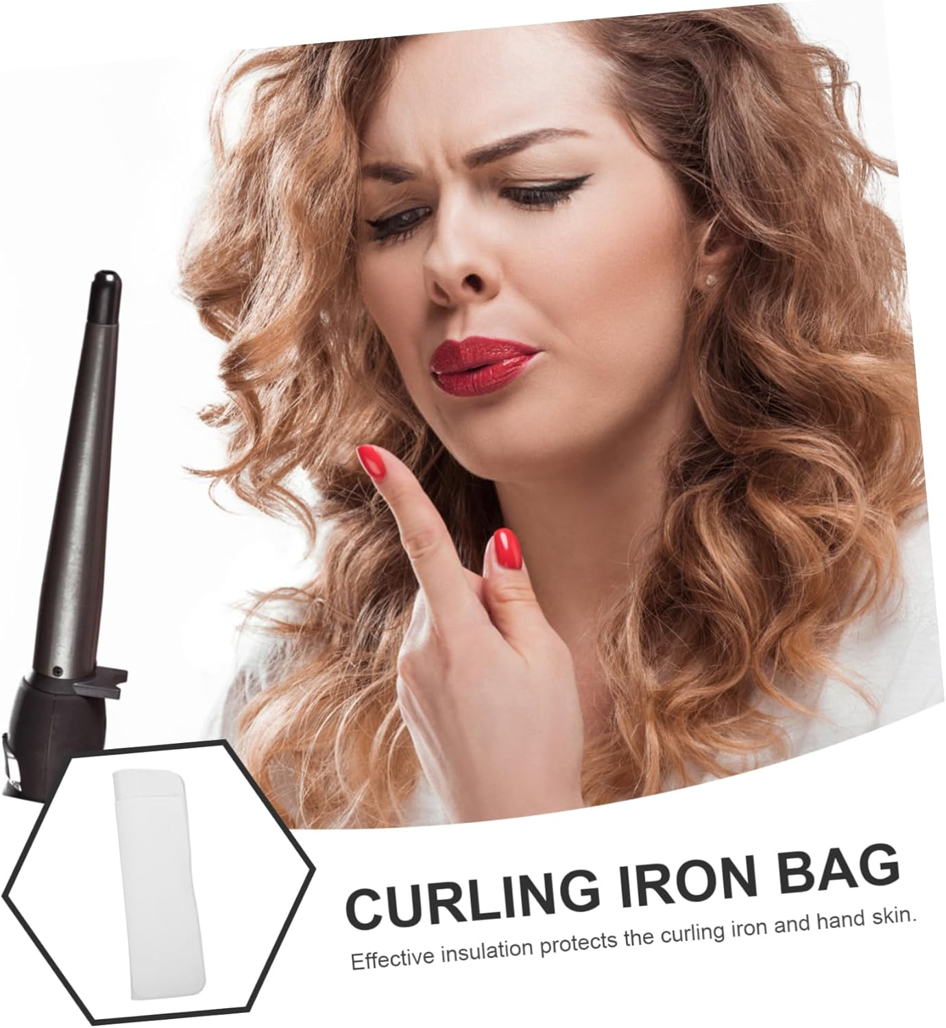 HONITANO Curling Iron Cover Heat Mat for Hair Straightener Travel Case for Hot Tools image number 2