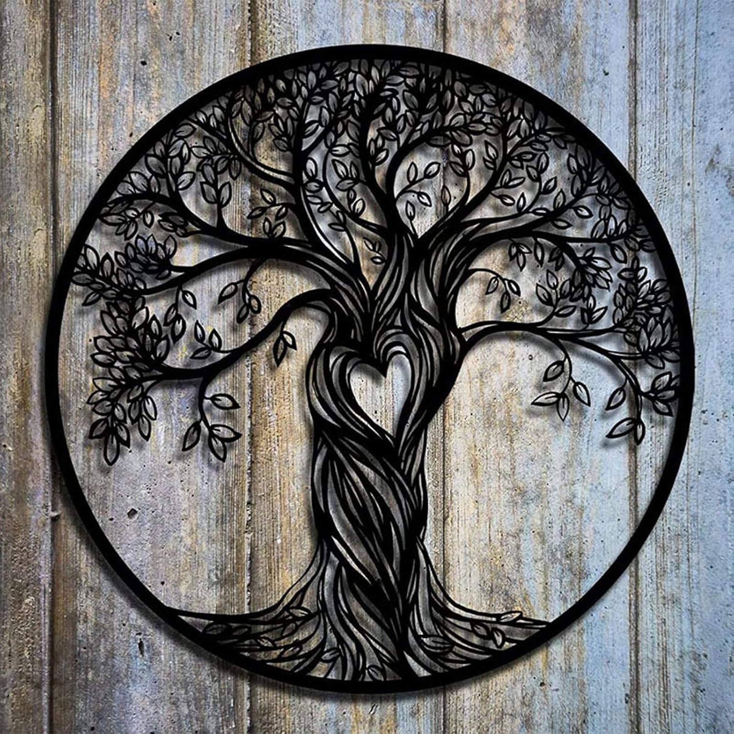 50Cm Metal Art Tree of Life Wall Hanging Decor Room Decoration Bedroom Artwork Decoration Tree of Life Indoor Plaque Viking Iron Artwork Ornament image number 1