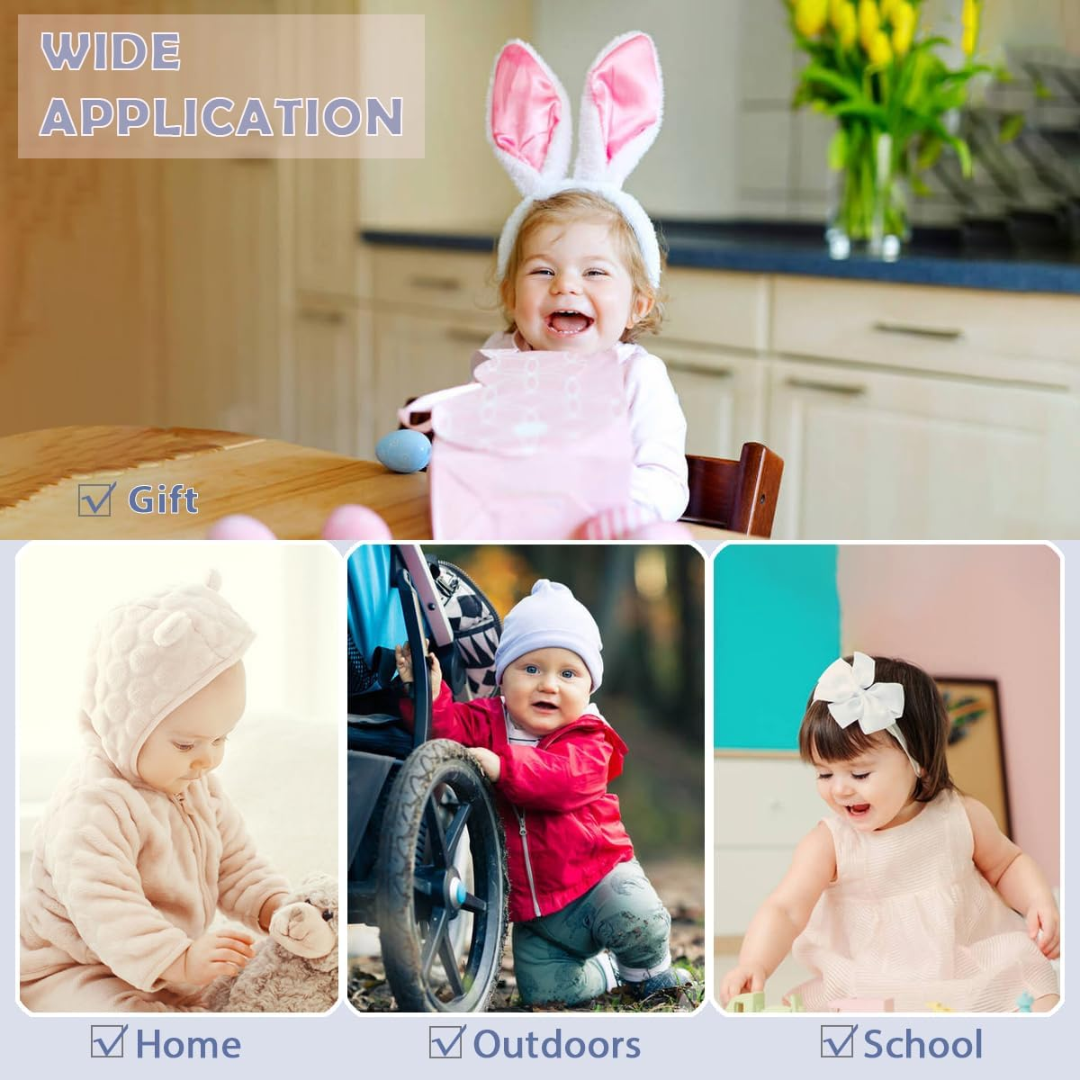 5 Pairs Baby Warm Thick Cotton Socks, Soft Toddler Girls Boy Thermal Crew Socks Infants Combed Cotton Socks Turn Cuff Socks for 0-1/1-3 Years Kids, Pink/Blue image number 2