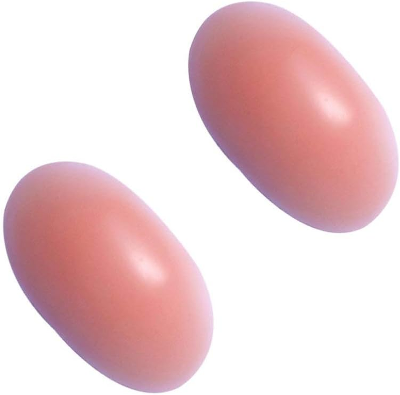 EXCEART 2 Pairs Silicone Shoulder Push-Up Pads Women Adhesive Shoulder Enhancer Reusable Anti-Slip for Girls (Silicone Skin Color) image number 5