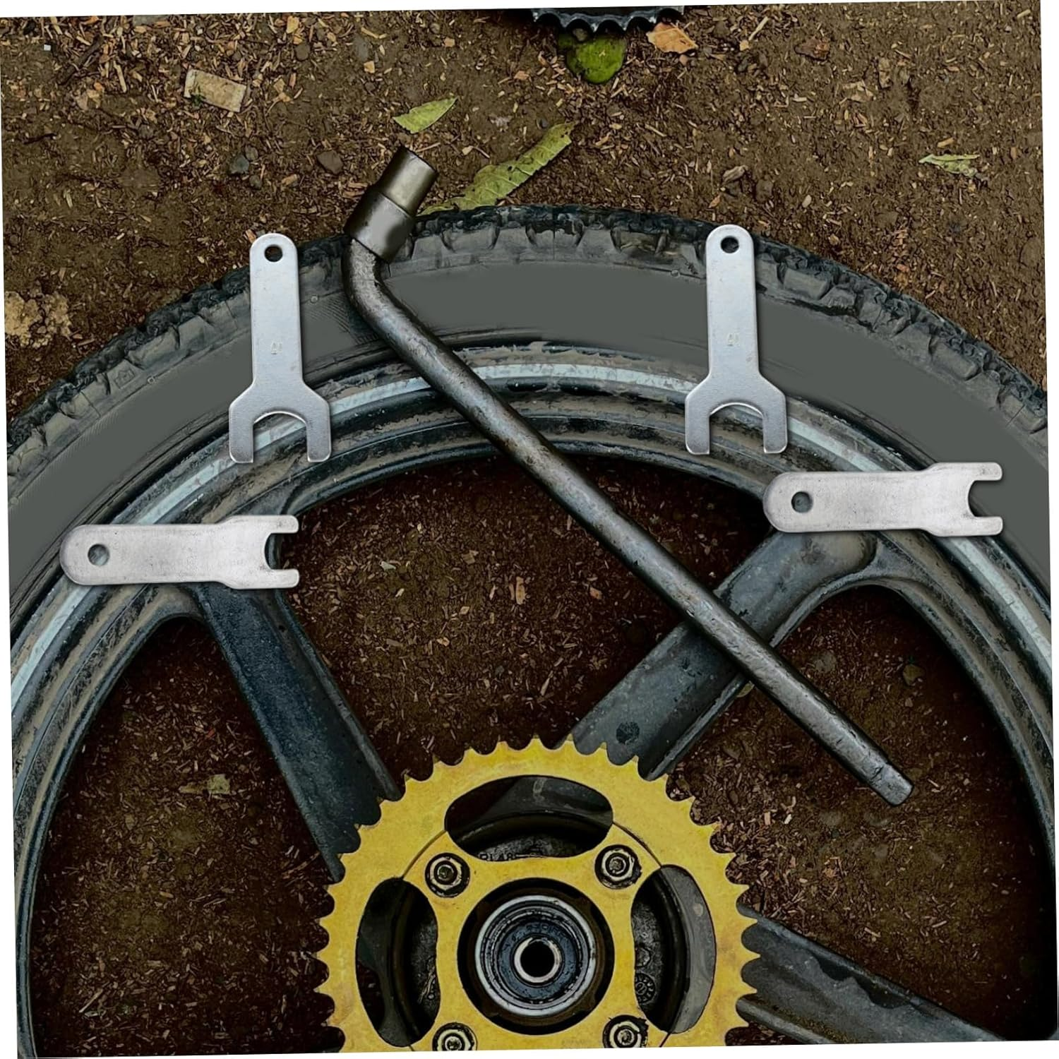 Veemoon 4Pcs Pneumatic Polishing Wrench for Rotary Tool Angle Grinder Wrench Spanner High Efficiency for Automotive Jewelry image number 5