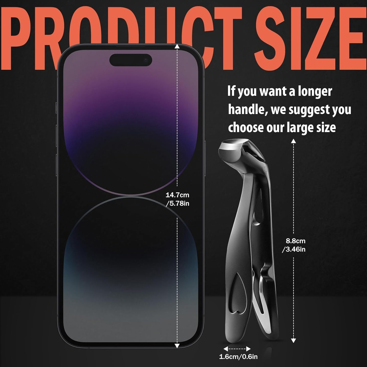 Angled Head Nail Clippers for Seniors,Premium Steel Nail Cutter Trimmer with Catcher for Men and Women,Ergonomic Toenail Clipper for Thick Nails,Black image number 2