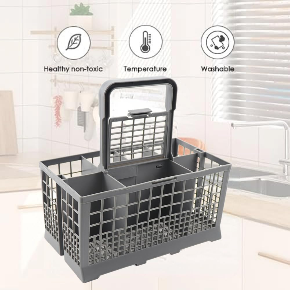 Universal Dishwasher Cutlery Basket,Multifunction Universal Dishwasher Cutlery Basket Storage Rack image number 1
