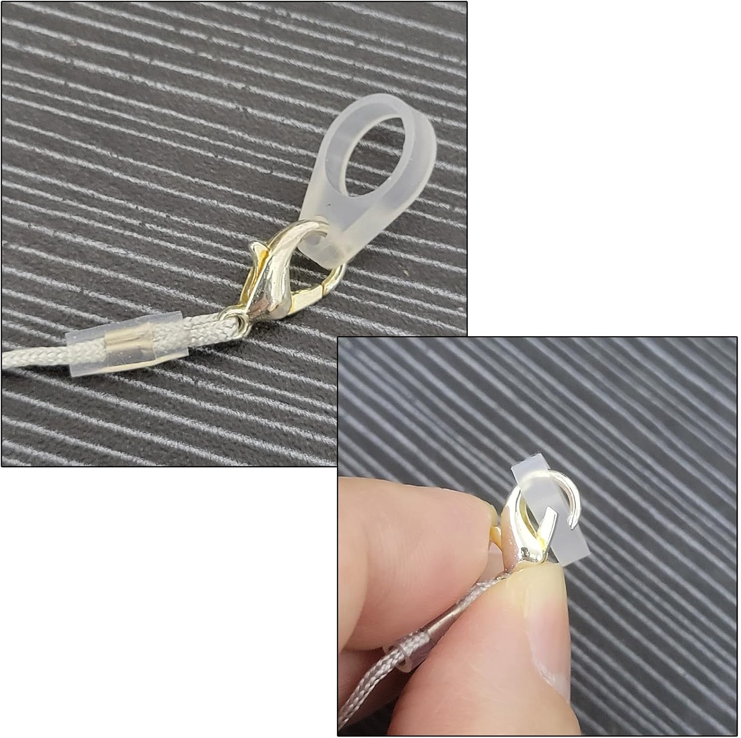 2 Sets Hearing Aid Clip Anti-Lost Lanyard Safety Retainer for Adults and Kids for 7Mm & 9Mm Silicone Loops with Storage Case image number 3