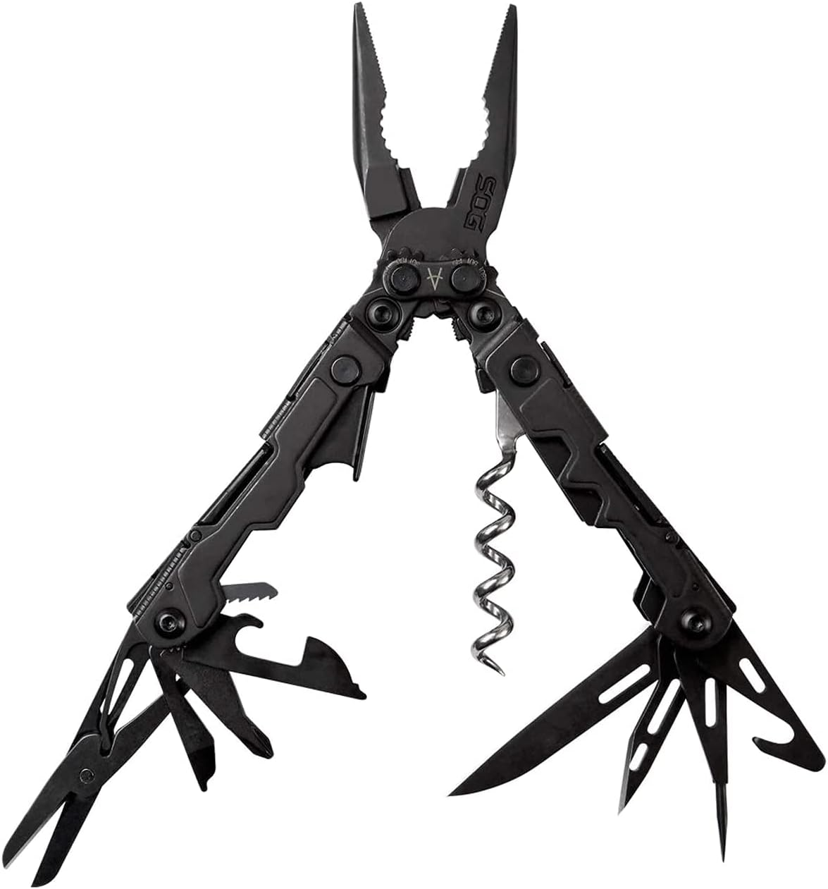 SOG Powerlite Mini Multi-Tool- Utility Tool W/ 19 Specialty Tools, Compact 5 Inch Long Utility Tool W/Knife, Screwdriver, Hex Bit Holder (PL1001-CP)