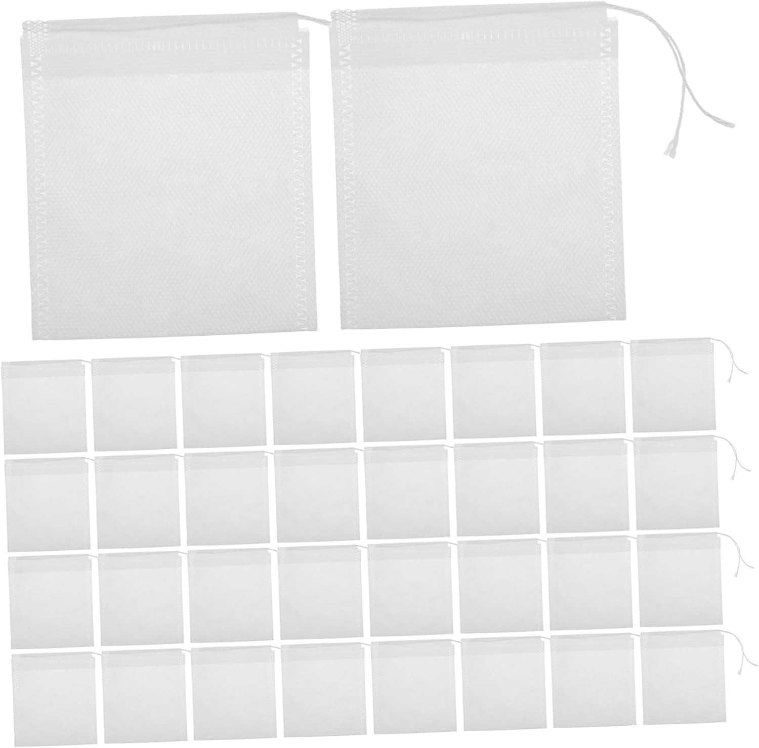 100Pcs Empty Tea Infuser Bags 9X10Cm Drawstring Filter Bags for Loose Leaf Tea Cotton Suitable for Bathing, Foot Soak, and Freshening Home Environment image number 2