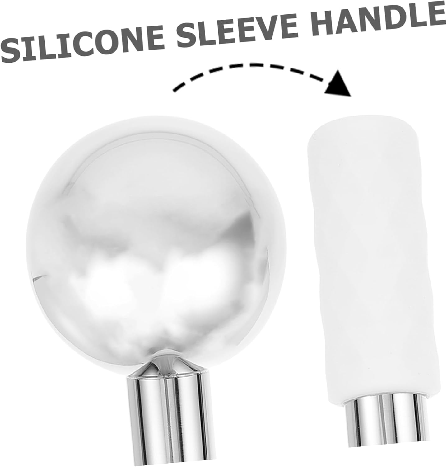 Ipetboom 2Pcs Ice Globes for Face Facial Massage Roller Cooling Rollers Skin Care Massager for Reducing Puffiness image number 2