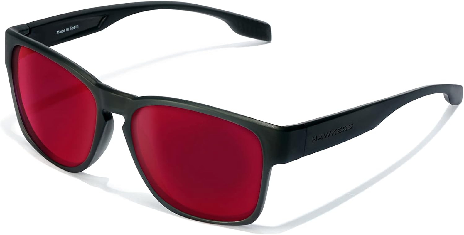 HAWKERS Sunglasses Polarized for Men and Women - Protection UV400 - CORE Model - Squared Sunglasses - Polarized Black Sky image number 5