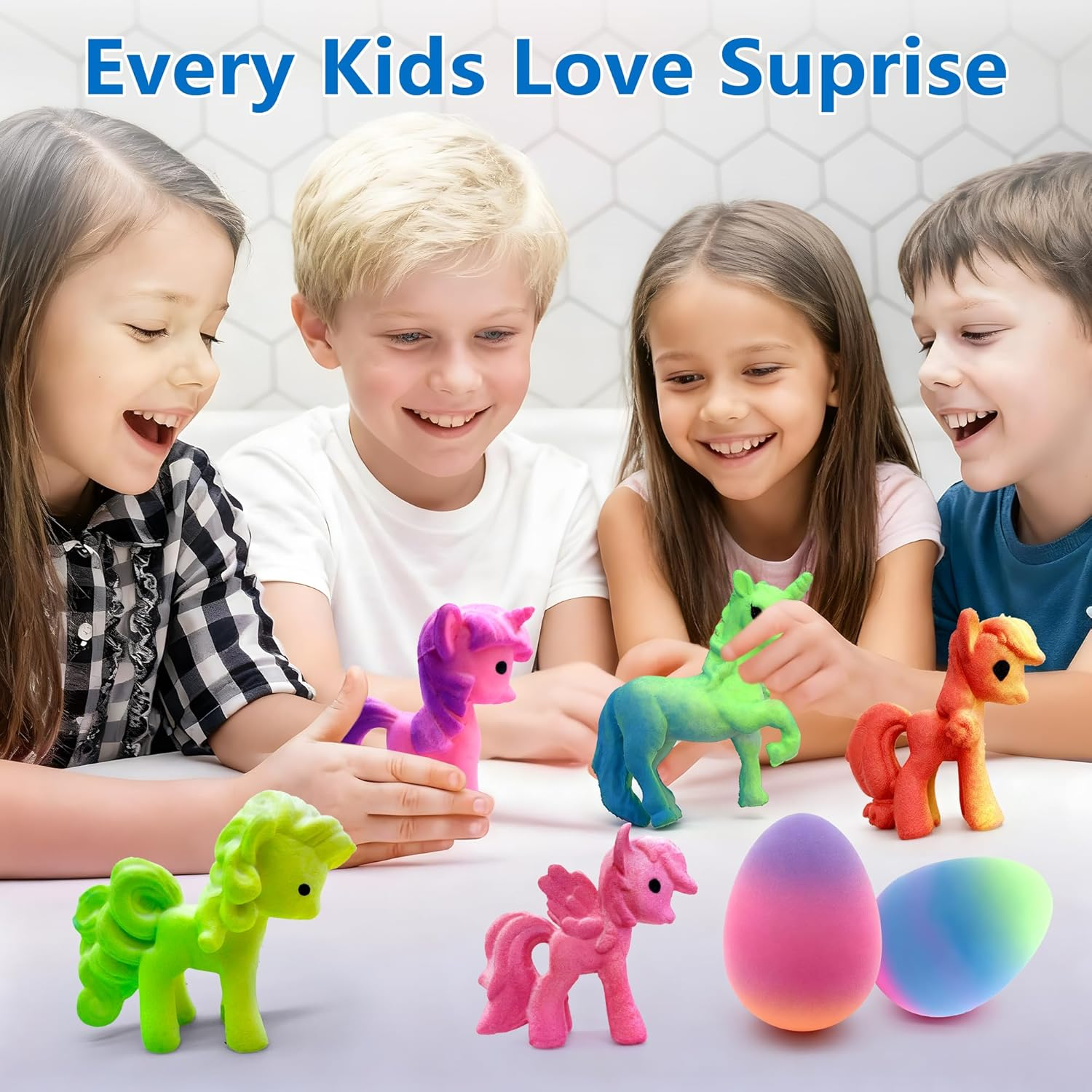 Unicorn Hatching Rainbow Eggs for Kids - 6 Pack Magic Unicorn Egg Toys Grow in Water, Easter Basket Stuffers, Birthday Gifts, Classroom Treasure Box Prizes, Goodie Bag Fillers for Girls&Boys Ages 3-8 image number 6