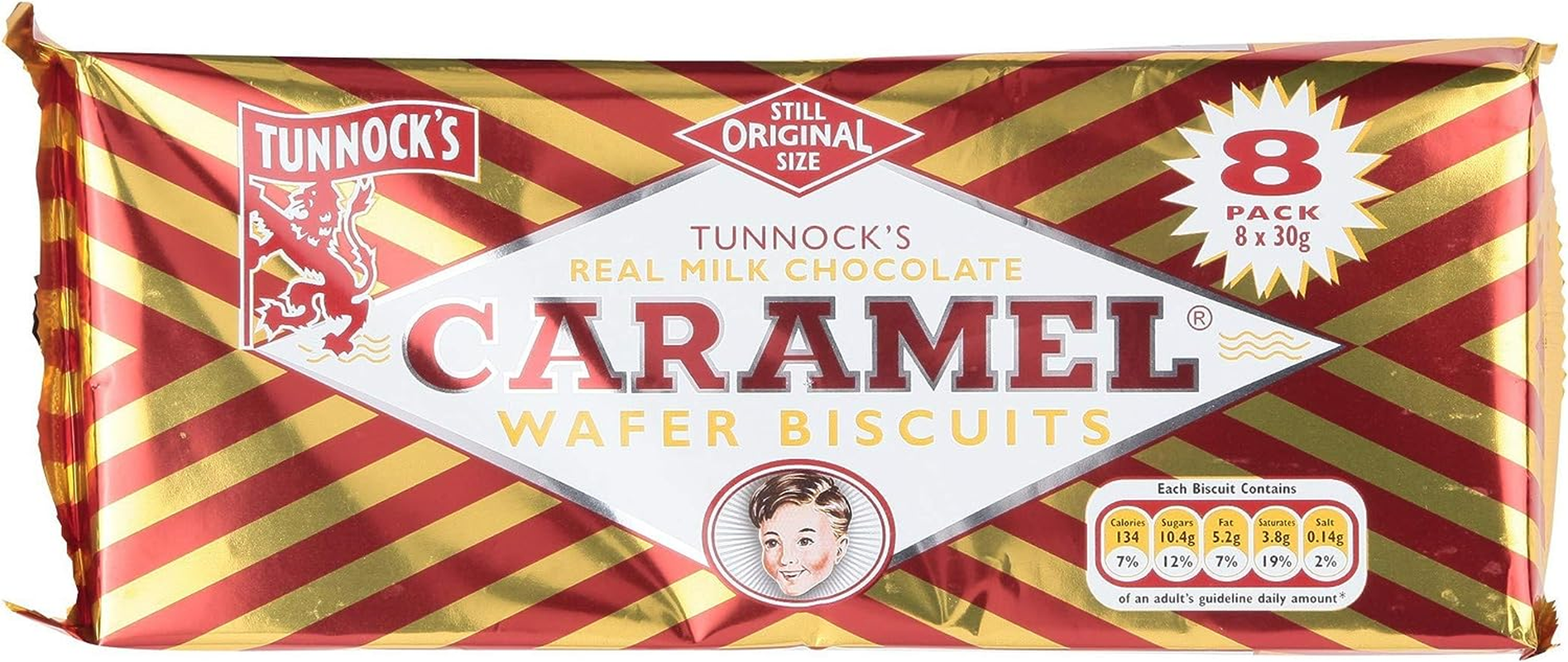 Tunnocks Caramel Wafer 8 Pack, 240 G image number 2