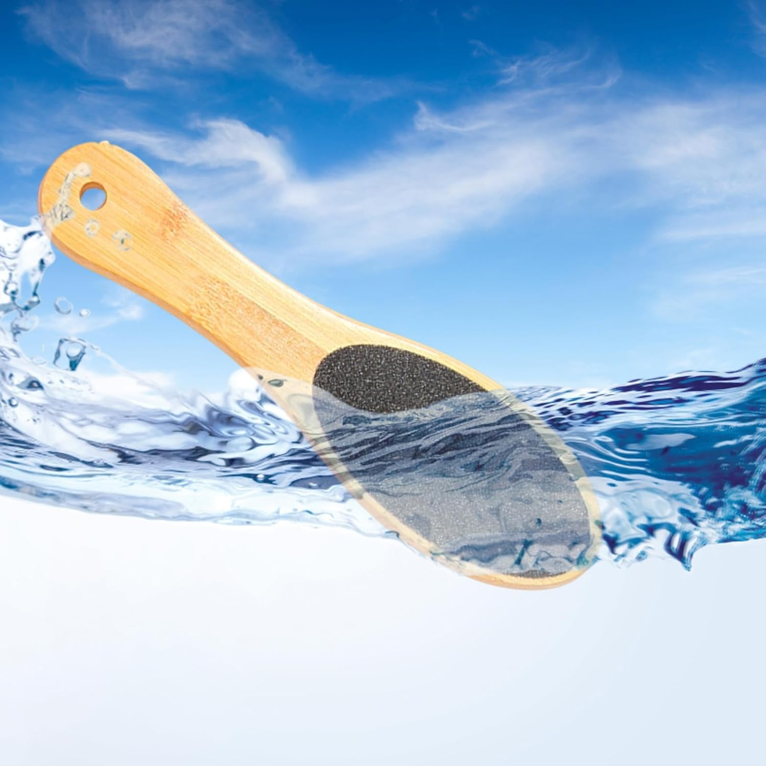 Callus File Foot, Callus Removal Foot with Double-Sided Bamboo Handle Foot File, Effective Pumice Stone Foot Care for Gentle Callus Remover, 2-Piece Set (Oval + Drop Shape) image number 6