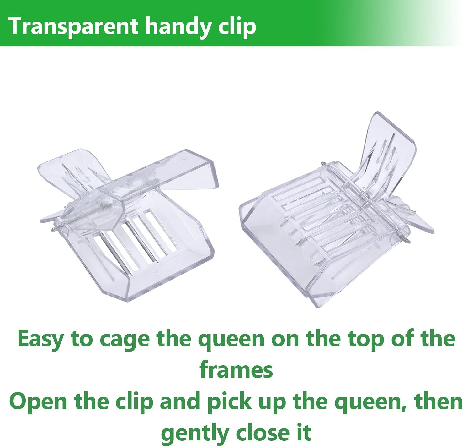 Wadoy Queen Bee Catcher Cage Clips, Queen Bee Marker Marking Bottle with 8 Colours Marker Pen, Beekeeping Kit (14Pcs) image number 5