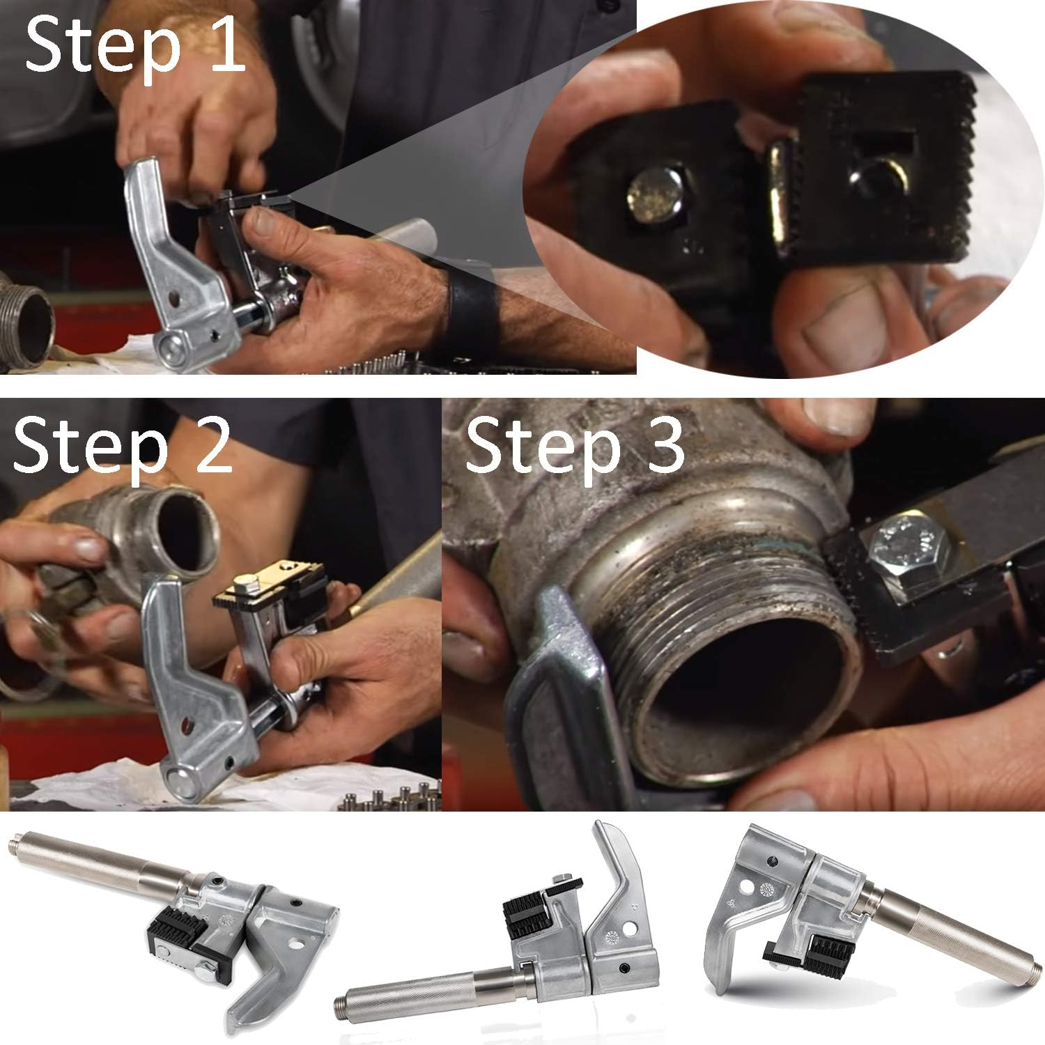 E-Cowlboy 7402 Universal outside Thread Chaser Repair Tool for 1-1/4&rdquo; to 5&rdquo; O.D. with 216884 Standard Thread 6 Dies Set image number 5